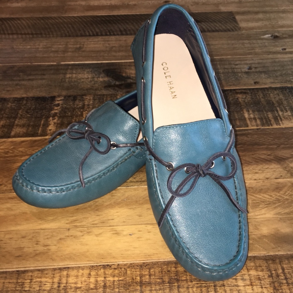 Turquoise Cole Haan loafers - never worn
